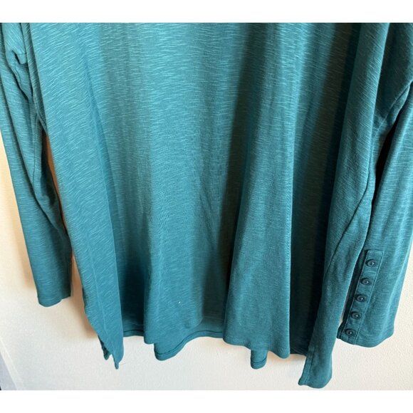 Chico's Tunic Knit Top V-Neck Button Detail Womens XL (3) Long Sleeve Soft Modal - Picture 6 of 10